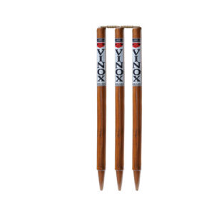 VINOX NATURAL CRICKET WICKET STUMP SET PACK OF 3 STUMPS WITH BAILS