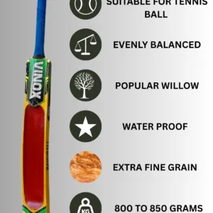 Vinox Popular Willow Rain Addition Cricket Bat