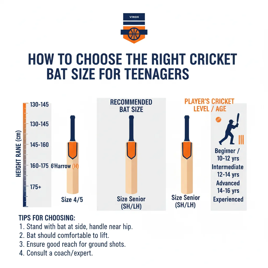 right cricket bat size