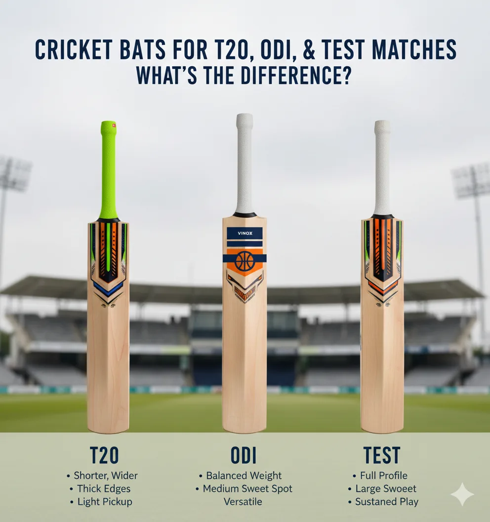 Cricket Bats Format Differences