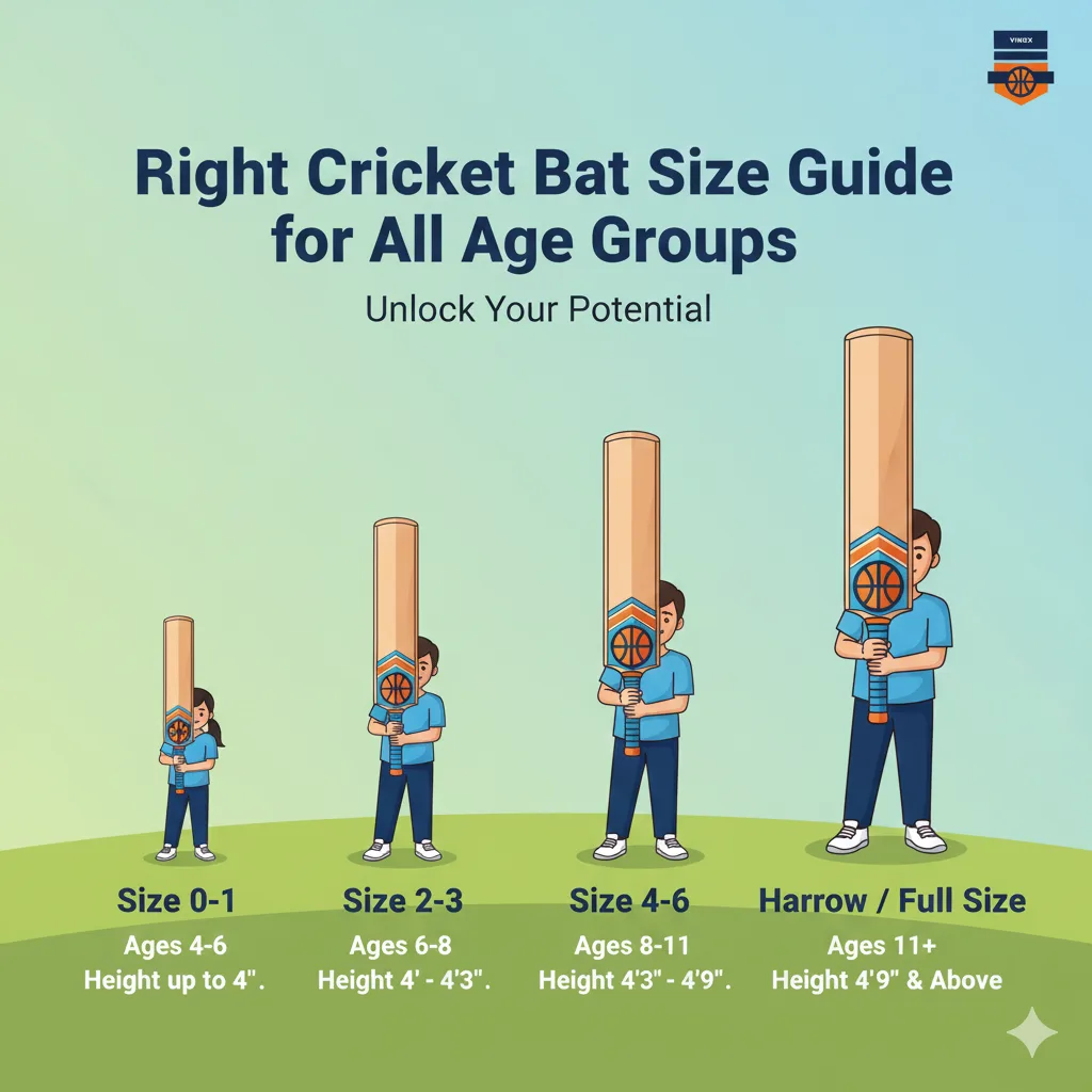 right cricket bat size