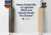 cricket bat weight comparison