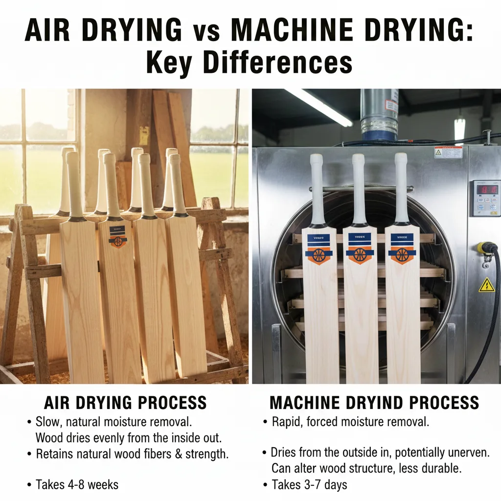 Air dried willow bats