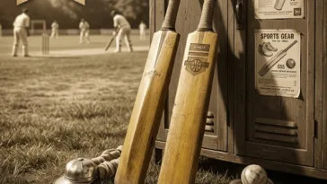 Retro cricket bat design