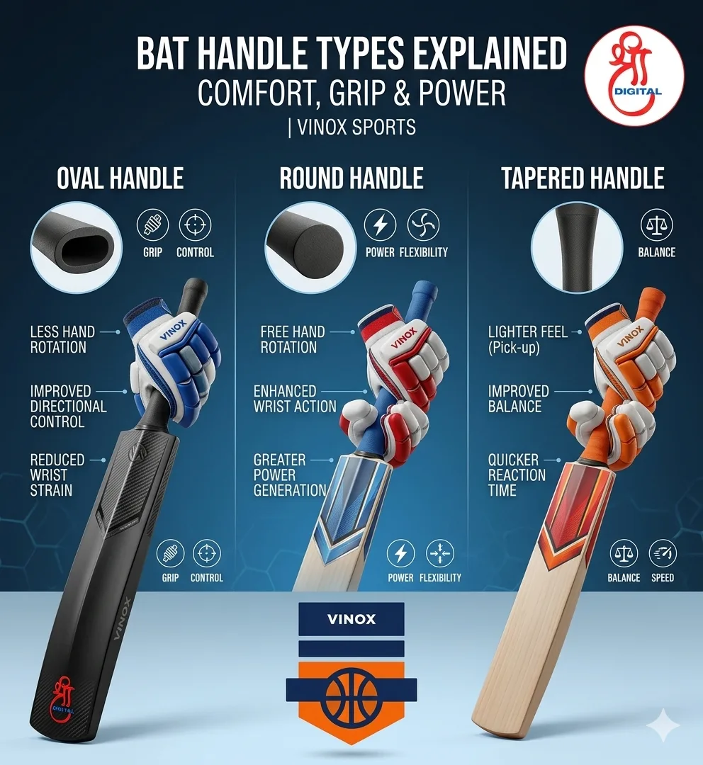 Power hitting bat handle