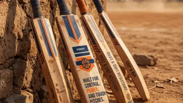 Dusty ground cricket bat