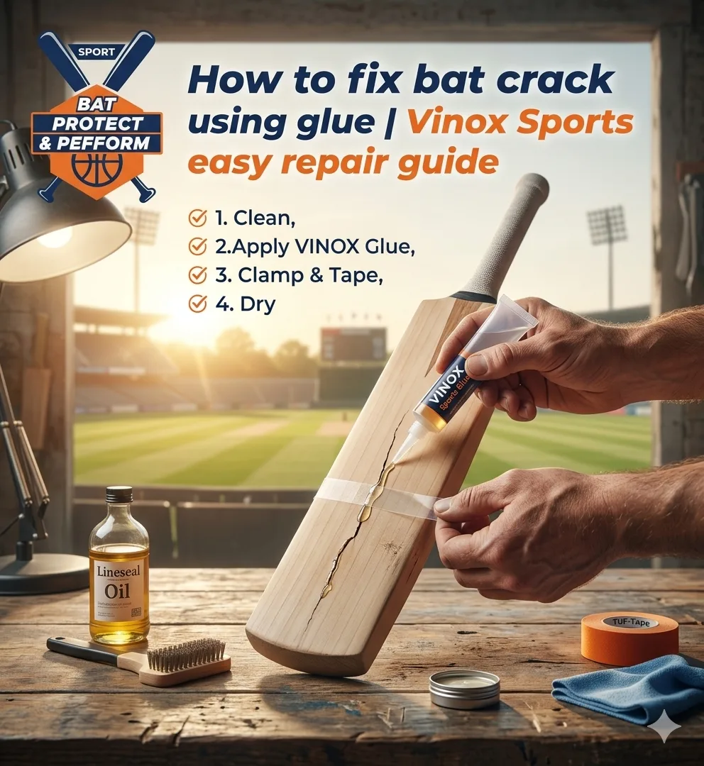 Fix cricket bat crack