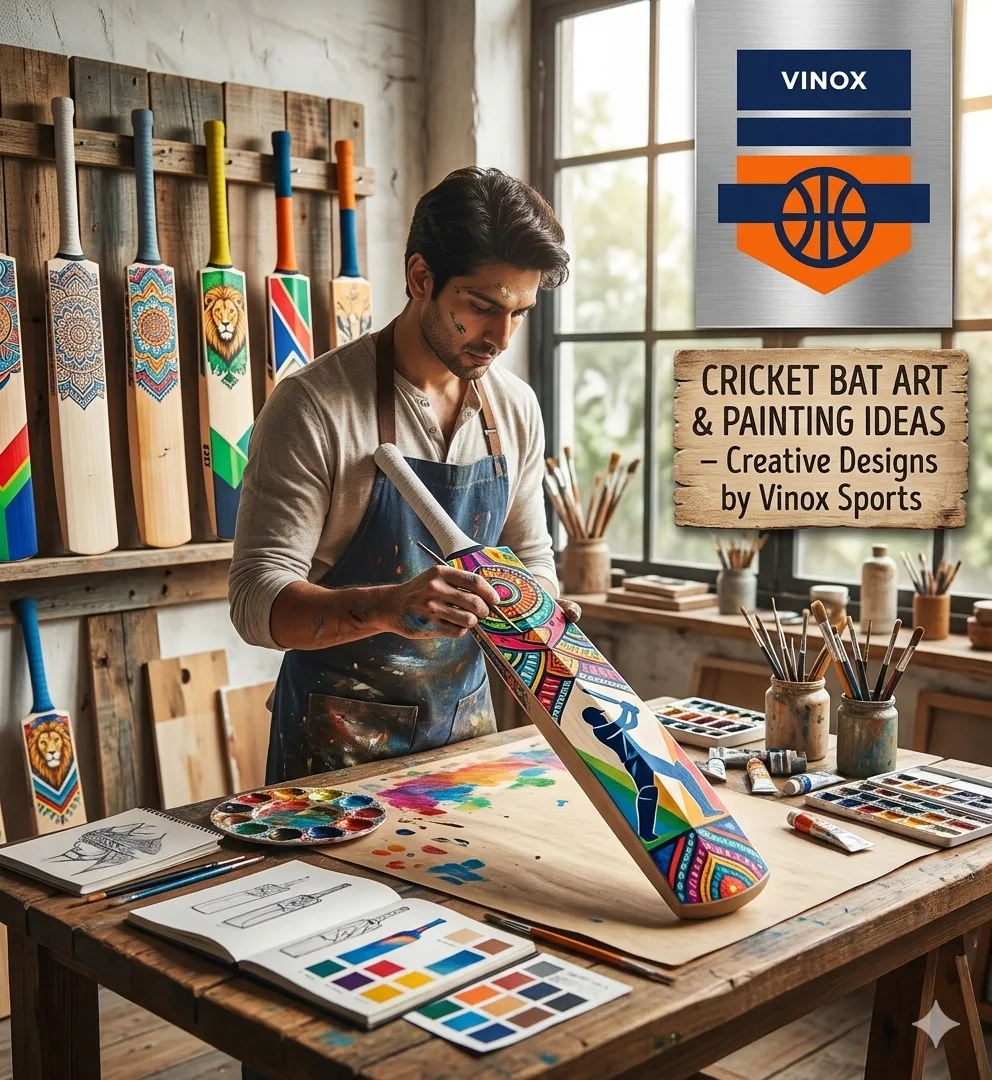 Artistic cricket bat designs